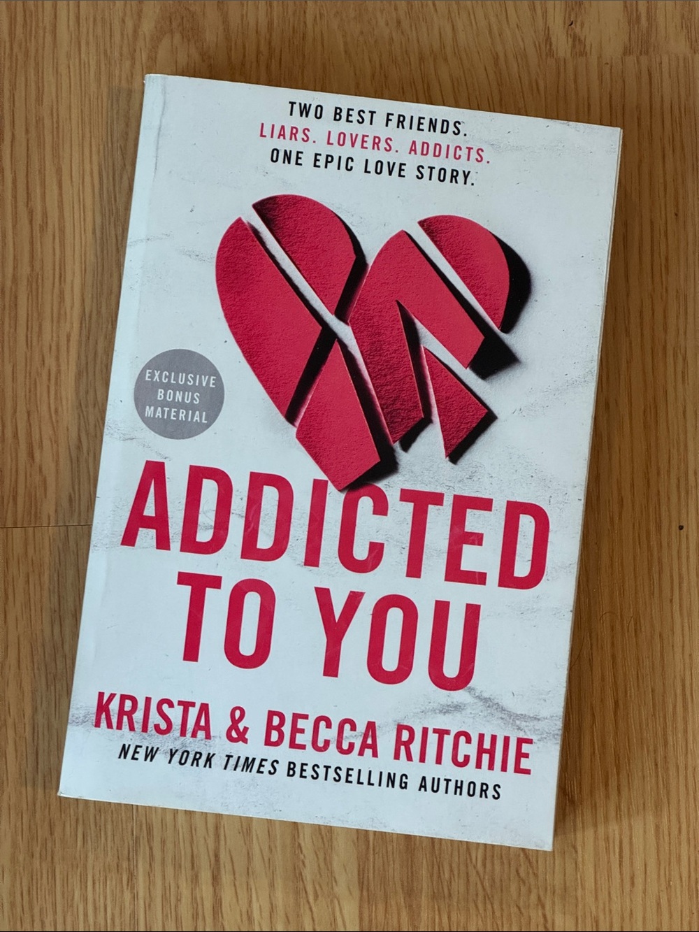 Addicted to You
•Krista & Becca Ritchie • Paperback *Bonus Material*
